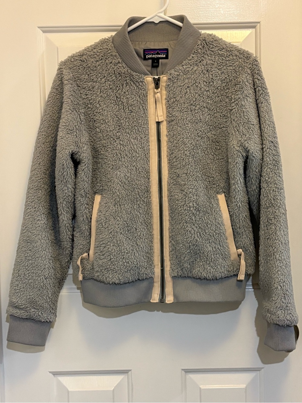 Patagonia Bomber full zip los gatos jacket grey Womens S small